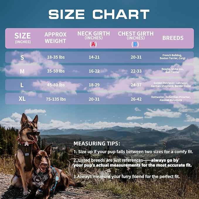 AUROTH Tactical Dog Harness for Large Dogs No Pull Adjustable Pet Harness Reflective K9 Working Training Easy Control Pet Vest Military Service Dog Harnesses Very Peri M