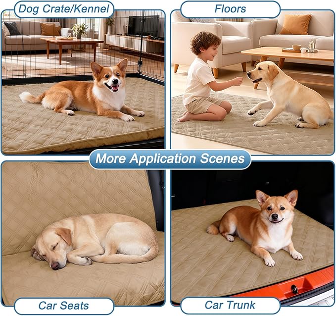 hyha Waterproof Dog Blanket, Reversible Pet Bed Blanket, Soft Sofa Couch Cover for Dogs Washable, Waterproof Pet Couch Covers for Sofa Puppy Cats Furniture Protector(30"x53", Camel/Camel)