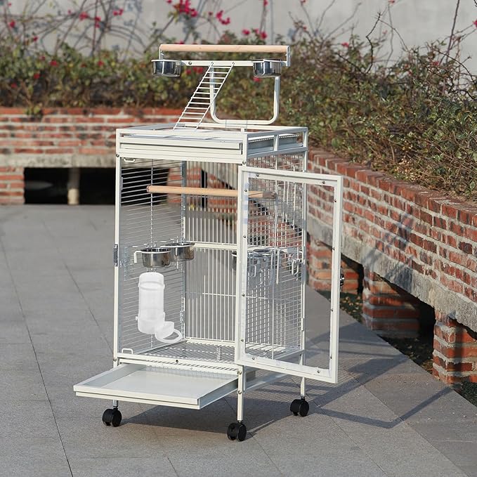 Cabilock 2pcs Automatic Bird Cage Feeders Water Dispensers for Parakeets and Small Birds Watering Supplies with Food Dispenser Cockatiel Cage Accessories