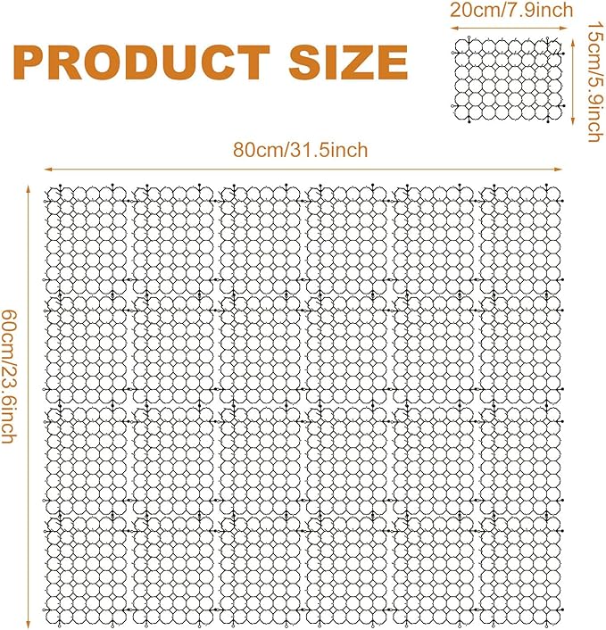 24PCS Scat Mat for Cats Indoor 8”x6” Scat Mats for Dogs Cat Scat Mat with Spikes Outdoor Cat Deterrent Mat with Staple & Tie Cat Repellent Mat Cat Spike Mat Keep Dogs Off Couch Counter Garden