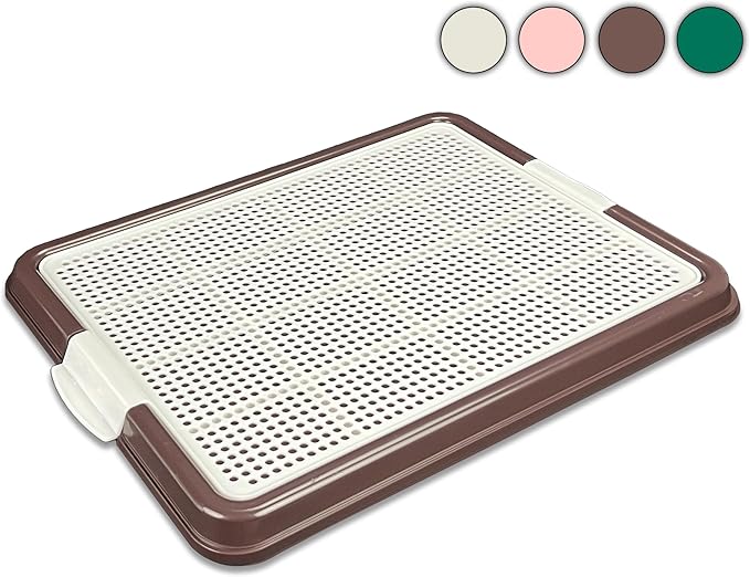 Dog Pee Pad Holder, Puppy Potty Training Tray 22.5”X16.5” for Small Dogs (Chocolate)