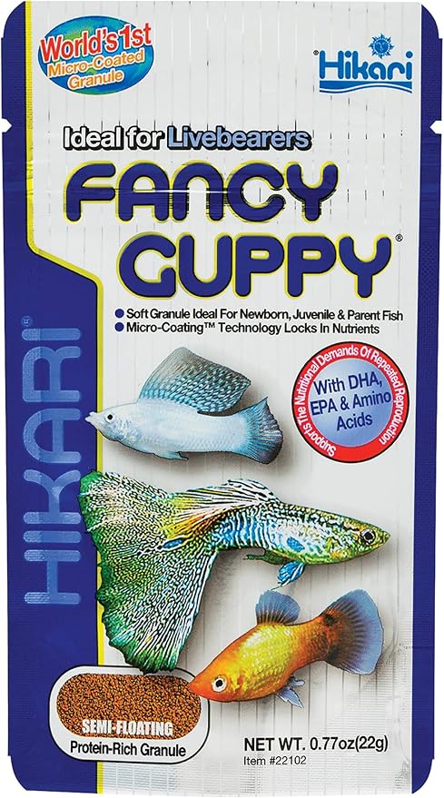 Hikari Tropical Fancy Guppy Fish Food, 0.77 oz (22g)