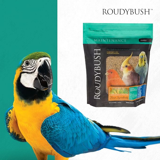 RoudyBush Daily Maintenance Bird Food, Crumbles, 44-Ounce, 2.75 lb (244CRDM)