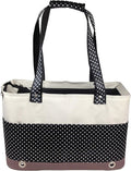 Pet Life ® Tote Spotted Fashion Pet Carrier Purse - Dog Carrier with Built-in Leash Securer and Above-top Dual-Zipper