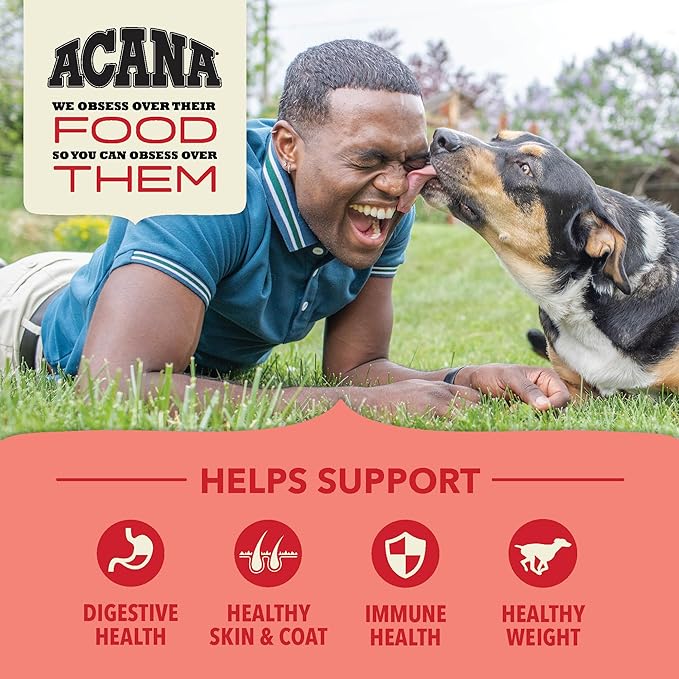 ACANA Wholesome Grains Dry Dog Food Red Meat & Grains Beef Pork & Lamb Recipe 22.5lb Bag
