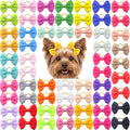 Dog Hair Bows Puppy Hair Bows Small Mini Rubber Bands Pet Grooming Accessories 60pcs (30 Pairs)