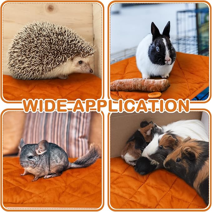 4 Pack Self Heating Cat Pad Self Warming Dog Mat Reflects Body Heat Extra Warm Thermal Pet Pad Washable Dog Cat Bed Crate Bed Mat Blanket(19 x 27.5 Inch,Orange)