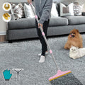 B-Land Carpet Rake for Pet Hair Removal, Reusable Pet Hair Remover with 60” Adjustable Long Handle, Carpet Scraper Dog Cat Hair Remover Tool for Rugs, Mats, Couch, Furniture Pink