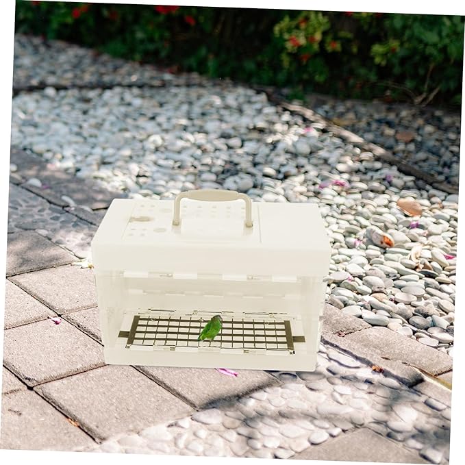 Toyvian Portable Bird Carrier Travel Cage for Small Pets Lightweight Design with Handle for Parrots Parakeets and Other Birds for Outdoor Adventures and Trips