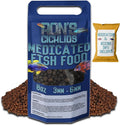 RON'S CICHLIDS Medicated Big Boy Blend African Cichlid Fish Food, Premium Tropical Fish Food Pellets with Protein, Veggies & Fruits for Healthier, Brighter & Bigger Tropical Fish & Cleaner Tanks, 1 LB
