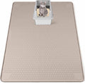 Cat Litter Mat, XXL Extra Large 50" x 35" Silicone Mat Litter Trapping Mat for Scatter Control, Soft on Kitty Paws, Easy to Clean (Khaki)