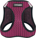 Best Pet Supplies Voyager Step-in Air Harness - All Weather Mesh, Reflective, No Pull Harness for Dogs, Cats - Secure with Hook & Loop Fastener, Buckle, Double D-Rings - Fuchsia 2-Tone, M