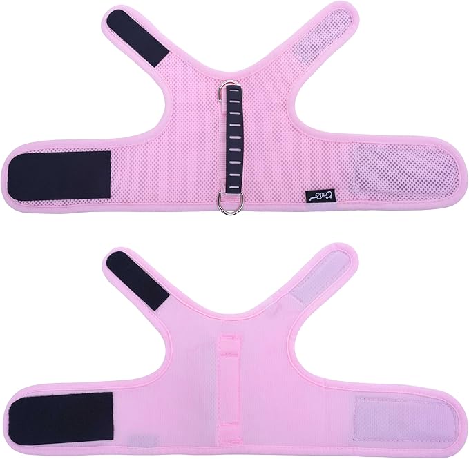 Kitty Harness and Leash for Walking Escape Proof Breathable Mesh Fabric, Solid Pink, X-Small, Adjustable Cat Walking Jackets with Handle, Padded Stylish Cat Vest