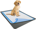 TidyFriend Dog Pee Pad Holder Tray Fits for 28” x 30” Wee Wee Pee Pads - Stable Grip, Raised Edges, Quick-Wipe Silicone Surface Dog Potty Tray Holder for Indoor Flooring Protection (Grey)