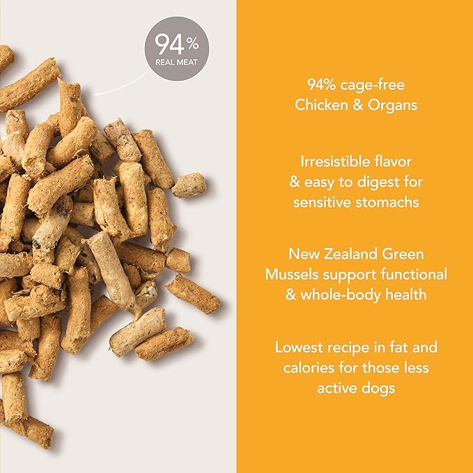 K9 Natural Chicken Freeze Dried Dog Food, High-Meat Natural Complete Meal or Meal Toppers for Dogs, Cage-Free Chicken from New Zealand, Grain-Free, GMO-Free, Complete & Balanced Nutrition, 4lb