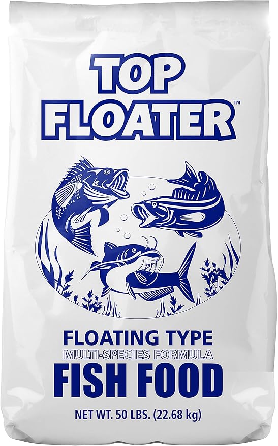 10032 Commercial Grade Premium Floating Type Fish Food Top Floater, 50 lb