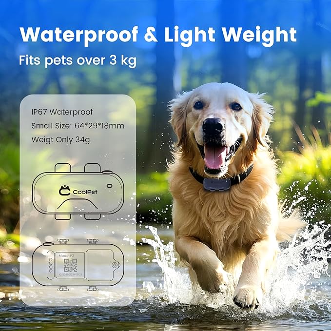 SEEWORLD Cat Tracker Dog Tracking Device with Real-Time Location | Activity Sleeping Monitoring | Geo-Fence for All Collars-iOS & Android (Subscription Required)