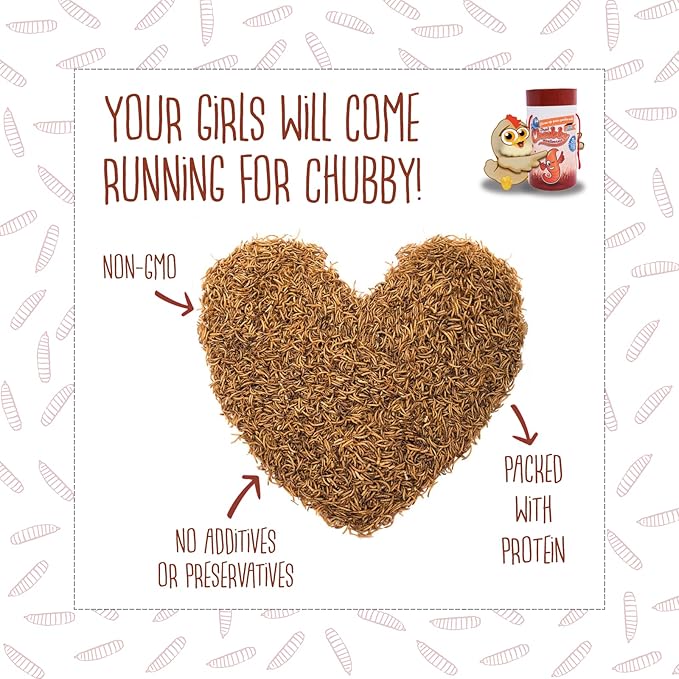 Chubby Dried Mealworms | 5 lbs | High-Protein Non-GMO Treats for Chickens, Ducks, Wild Birds & Backyard Pets