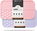 Pup Culture Dog Lick Mat for Dogs (2 Pack), Feeding Pad for Anxious Pets Plus 4 Different Puzzles for Mental Stimulation for Dogs - Supports Mental, Dental, and Digestive Health - Heavy Duty