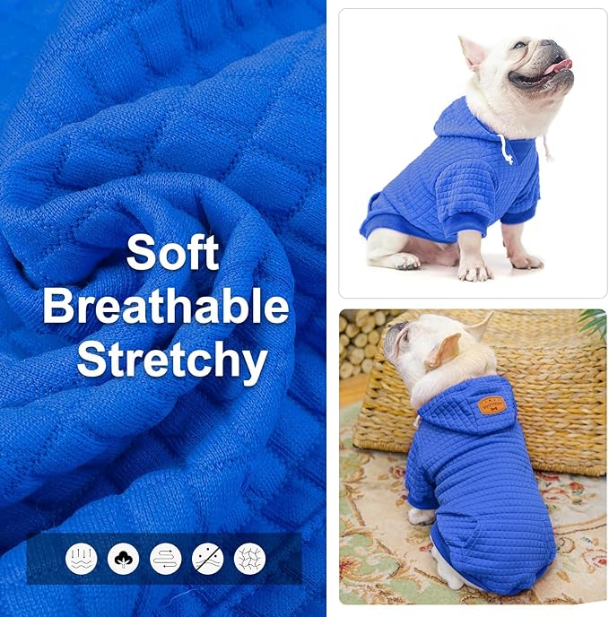 BEAUTYZOO Dog Sweaters for Extra Large Dogs Girl Boy, XXXL Dog Hoodie with Pocket & Leash Hole, Soft Warm Waffle-Like Laminated Cotton Pet Clothes for Cold Weather, Doberman Great Dane Sweatshirt, 3XL
