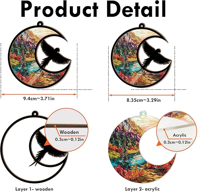 Personalized Parrot Memorial Suncatcher – Custom Bird Suncatcher with Name for Up to Two Birds, Sympathy Gift for Parrot Loss, Memorial Gift for Bird Lovers