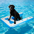 Inflatable Dog Boat Ramp 60"x40", Upgraded Pool Ramp for Dogs, Supports Up to 230 lbs, Stable & Durable Non-Slip Surface, Ideal for Pools, Lakes & Beaches