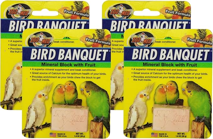 Zoo Med Fruit Bird Banquet Block, Small (Pack of 4)