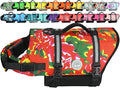 VIVAGLORY Rip Stop Dog Life Vest, Swimming Vest with Handle, Buoyancy for Doggy Puppy, Dog Life Jacket for Swimming & Boating, L, Northeast Florals-Red