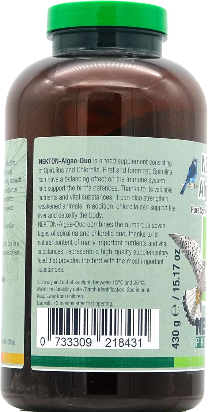 NEKTON Algae-Duo Spirulina and Chlorella for Birds 430g / 15.17oz