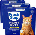 Fresh Step Heavy Duty Odor Block Advanced Multi Cat Clumping Litter with Febreze, 52.5 lb (Package May Vary),(17.5lb Pack x 3)