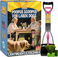 Bodhi Dog Complete Poo Pack- 24" Pooper Scooper, Poop Bags, & Waste Bag Holder, Ideal for Small to XL Pets - Durable, Easy-to-Use, Great for Grass, Gravel, & Outdoor Cleanups (Pink)