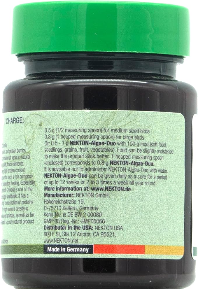 NEKTON Algae-Duo Spirulina and Chlorella for Birds 25g / 0.88oz