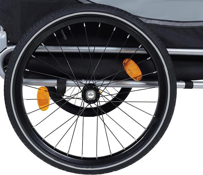 Large Dog Bike Trailer, All-Terrain Pet Carrier, Cargo Carrier, Durable Steel Frame for Travel, Cycling, Outdoor Adventures