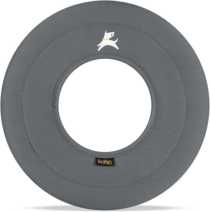 OllyDog Super Flyer Dog Frisbee Toy, 11" – Durable, Lightweight & Water-Resistant Flying Disc – Soft on Teeth & Gums – Floats on Water – Outdoor Fetch Toy for Medium & Large Dogs (Castle Rock)