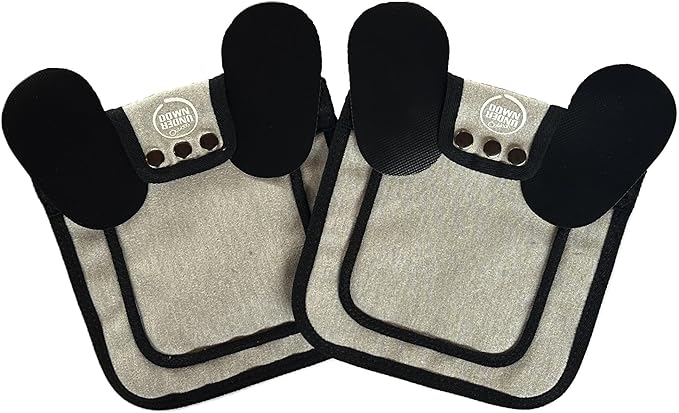 DOWN UNDER OUTDOORS 2 Pack Small Chicken Saddles for Bantams and Young Birds, Includes Shoulder Covers (Insulated Small Light Grey)