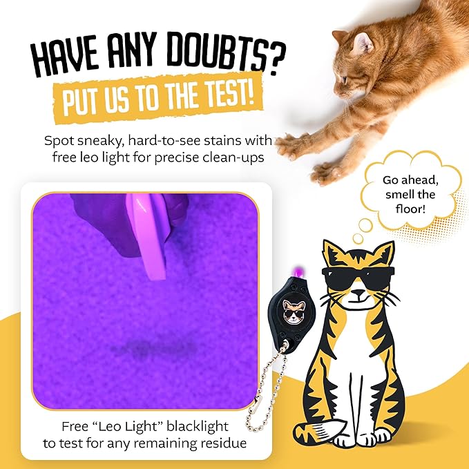 P*SS OFF+ All Purpose Stain and Odor Remover - Professional Strength Cat Pee Odor Eliminator, Deodorizer for Pet Urine & Poop, Carpets, Upholstery, Leather, Non Toxic Air Freshener for Home - 32 Oz