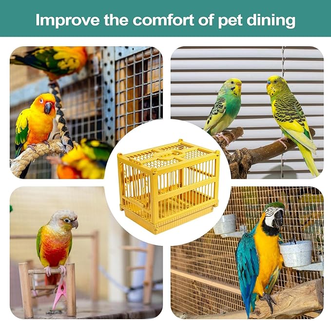 Bird Carrier Travel Cage,Handle Cage for Birds with Standing Perch,Lightweight Parrot Carrier - for Parrot Parakeet Cockatiel Conure Finch Lovebird Cockatoo Travel Indoor Outdoor Walking