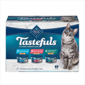 Blue Buffalo Tastefuls Natural Pate Wet Cat Food Variety Pack, Salmon, Chicken, Ocean Fish & Tuna Entrées 3-oz Cans (12 Count - 4 of Each Flavor)