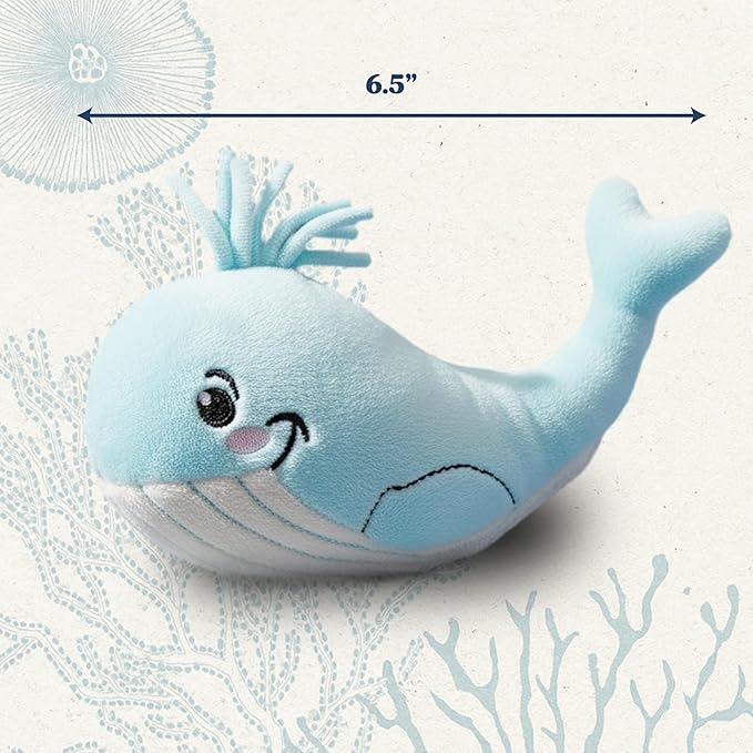 Cat Toys | Plush Whale Cat Toy for Indoor Cats | Eco Friendly Toy Made from Non Toxic Materials