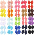 2.5 Inch Small Dogs Hair Barrettes Bows with Rubber Bands,Hair Accessories Bow Pet Grooming Cute Pet Small Hair Bowkno (Style D40pcs)