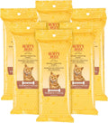 Burt's Bees for Pets Cat Dander Remover Wipes, Unscented Soft Grooming Cloths with Colloidal Oat Flour + Aloe, Helps Reduce Flaking Between Baths for Cats & Kittens, 50 Count - 6 Pack