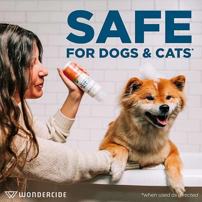 Wondercide - Flea & Tick Shampoo for Dogs and Cats - Flea and Tick Killer Treatment with Natural Essential Oils - for Pets Over 4 Months - Powered by Plants - 12 Fl oz