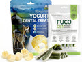 Dog Gut & Immune Health Bundle – Mongolian Yogurt Dental Chews (Probiotic & Prebiotic) + Fucoidan Superfood Supplement for Digestive Support & Vitality