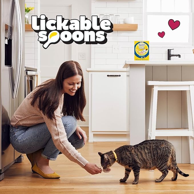 Temptations Lickable Spoons, Soft Lickable Cat Treats, Adult Wet Cat Treats, Tasty Chicken and Savory Salmon Flavor, 8 Spoons, Pack of 12 (96 Total)