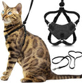 Houdini™ Escape Proof Cat Harness and Leash Set by OutdoorBengal – Black, Medium Cat Harness for Walking