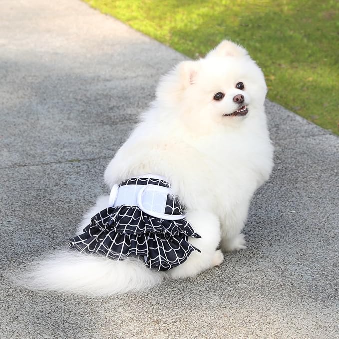 Reusable Dog Diapers Female 3 Pack Doggie Diapers for Period Heat Incontinence Puppy Training (Medium, Animal Print)
