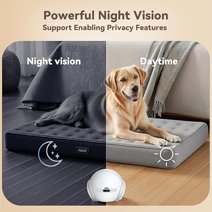 AEZ Robot Camera 1080P HD Lens Pet Camera Indoor Movable with Auto-Recharge, 2-Way Audio,Blinky Bot with Night Vision,Distance Bot Smart App Control for Cats/Dogs/Baby/Elderly (SD/Cloud Storage)
