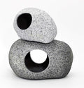 JIH Aquarium Decorations Rock, Ceramic Shelters - Shrimp Habitat, Breeding Tube, Hiding cave, Stackable Fish Tank Decor Cave for Hiding, Betta Fish (J603+J001)