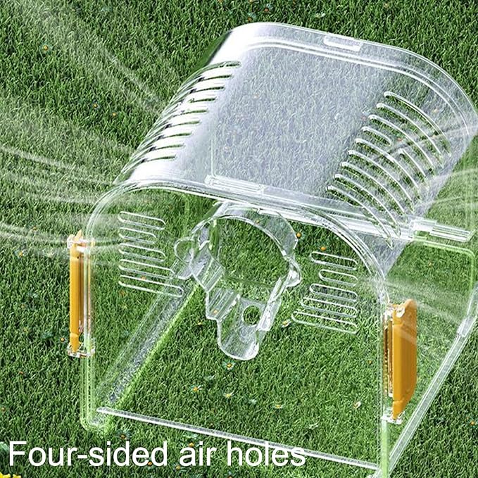 Light Weight Pet Carriers Transparents Portable Bird Cage with Removable Tray for Budgies and Small Birds Travel Cage with