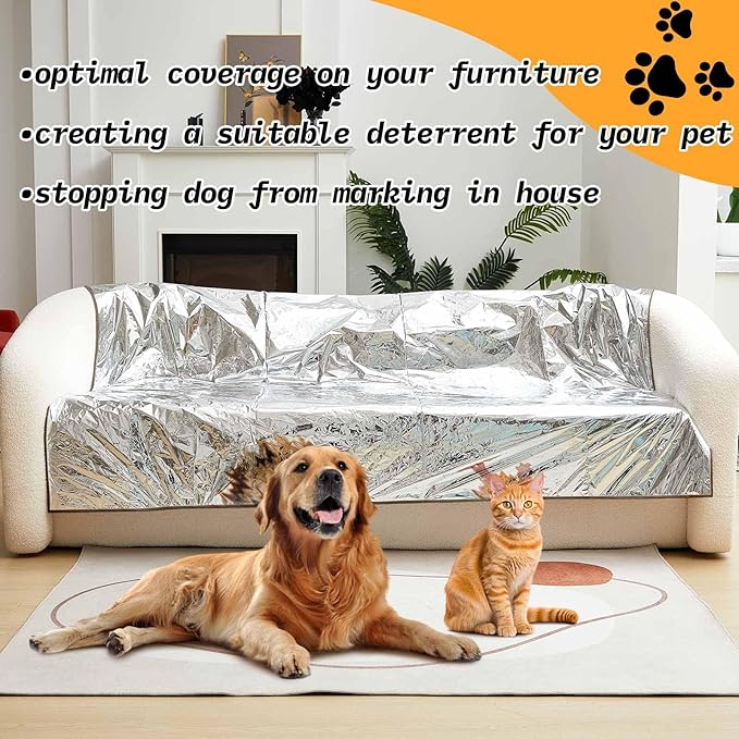 Kigley 1 Pcs Pet Deterrent Mat to Keep Dogs Off Couch, Non-Electric Cat & Dog Deterrent Mat Pain Free Couch Covers to Keep Pets Off Furniture Bed Indoor (66.1" × 59",Coffee)